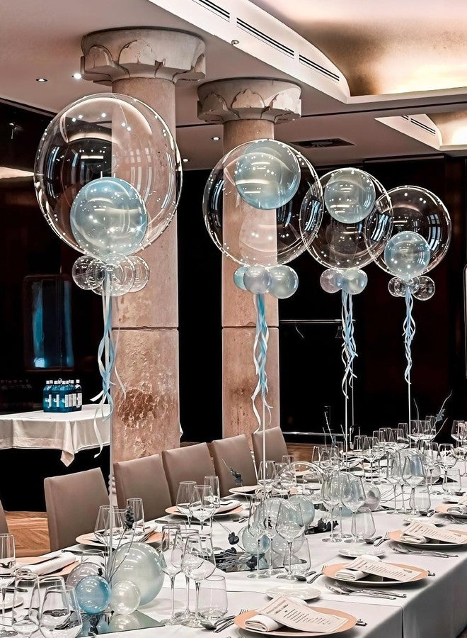 Haolongfa Bobo Balloons 24 Inch - Clear Bubble Balloon for Stuffing, 25 Pcs Transparent Balloons for DIY Party Decor, Birthday, Wedding, Baby Shower, Grad, Anniversary, Indoor Outdoor Celebration - Image 4